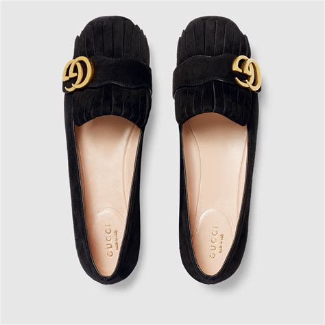 gucci suede shoes ballet|net a porter gucci flats.